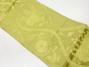 立涌に菊・桐模様織出し袋帯